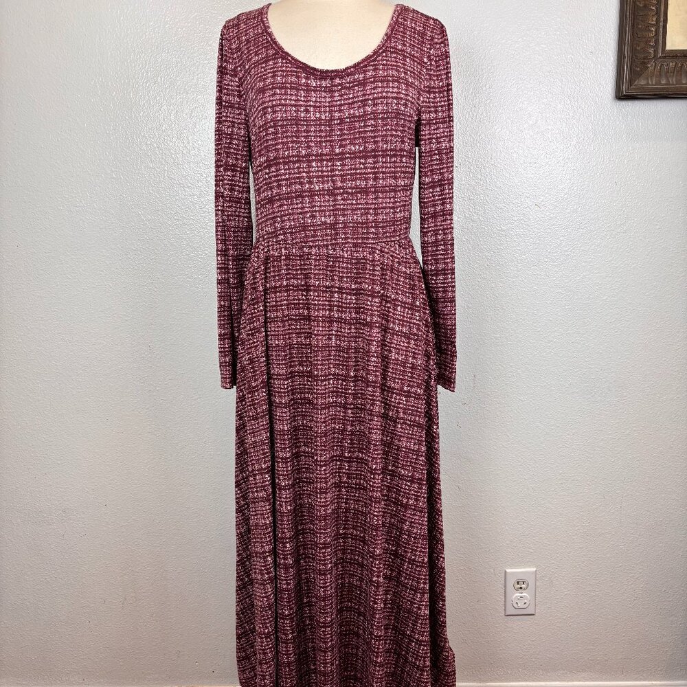 NWT Lularoe Ryane Dress‎ Empire Waist Long Sleeve Midi Size Large Multicolor